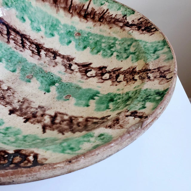 Ceramic Mid 18th Century Middle Eastern Bowl With Splashware Glaze For Sale - Image 7 of 13