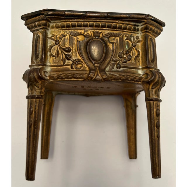 Antique De’pose’ 268 French Bronze Jewelry Box For Sale - Image 11 of 12