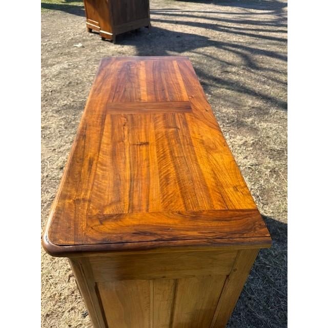 19th Century French Country Louis XV Solid Walnut Sideboard / Buffet For Sale - Image 6 of 16