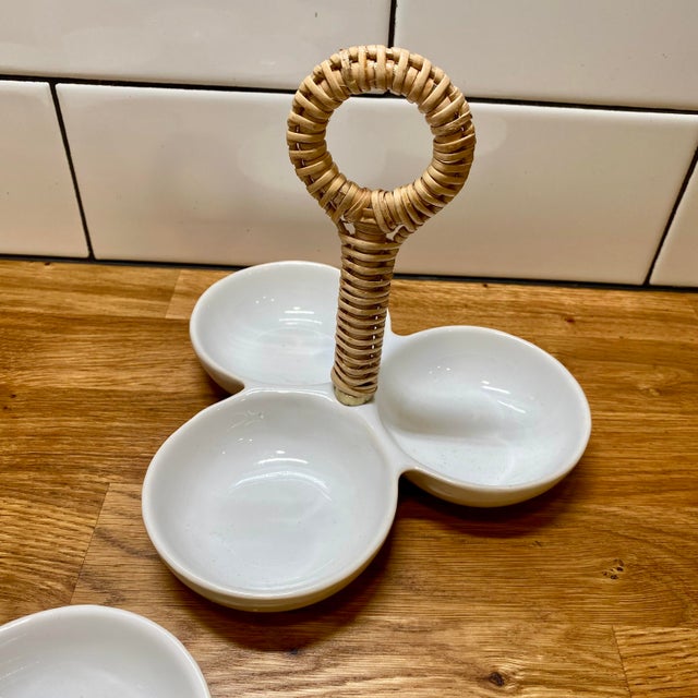 Frontgate Savannah Snack Caddy Serving Bowls For Sale - Image 15 of 15