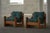 Swedish Modern Pine Lounge Chairs with Leather Armrests, 1970s, Set of 2 For Sale - Image 15 of 18