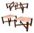 Pair of Brazilian Modern Side Tables in Rosewood and Pink Granite, Brazil, 1960s For Sale