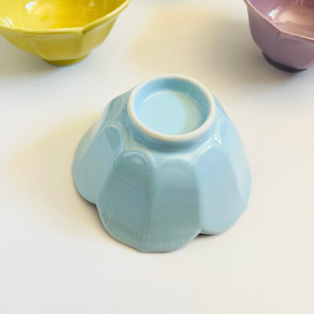 Colorful Pastel Lotus Bowls by Lillian Vernon - Set of 6 For Sale - Image 12 of 12