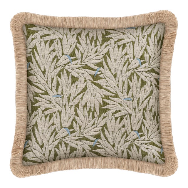 Palais Outdoor Cushion Yoko Olive, 18x18 Inch For Sale