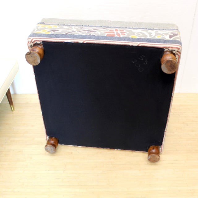 Vintage Square Mandala Ottoman For Sale In Fayetteville, AR - Image 6 of 6