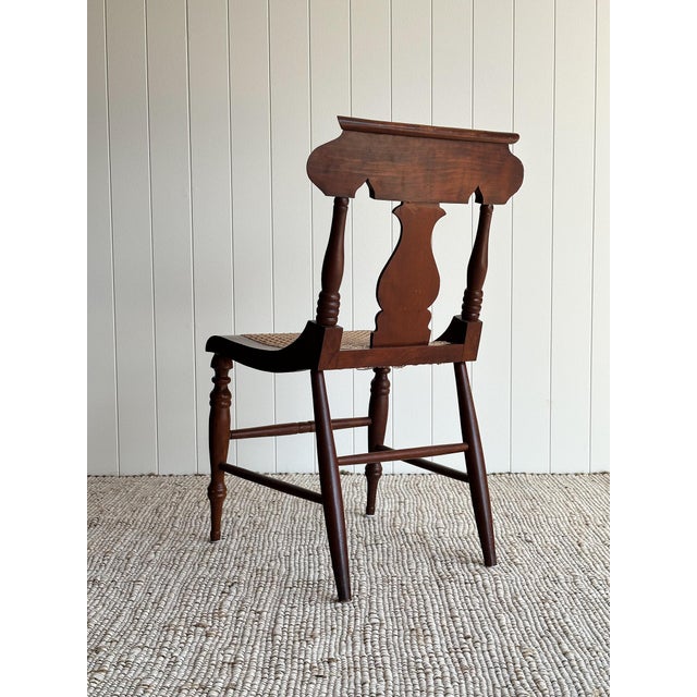 1960s Vintage Sculpted Mahogany Dining Chairs With Cane Seats, Set of 4 For Sale - Image 15 of 15