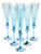Vintage Tall Flutes in Murano Glass by Cenedese, 1950, Set of 6 For Sale