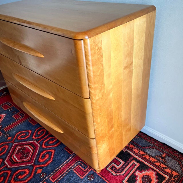 1950s Mid-Century Heywood Wakefield Dresser 3 Drawer Refinished, Attributed For Sale - Image 10 of 11