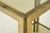 Mid-Century Modern Pair of Vintage Mid Century Italian Brass Smoked Glass Side Tables For Sale - Image 3 of 9