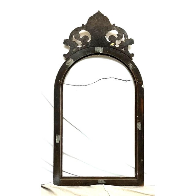 Rococo 1800s French Carved Baroque Giltwood Mirror Frame For Sale - Image 3 of 3
