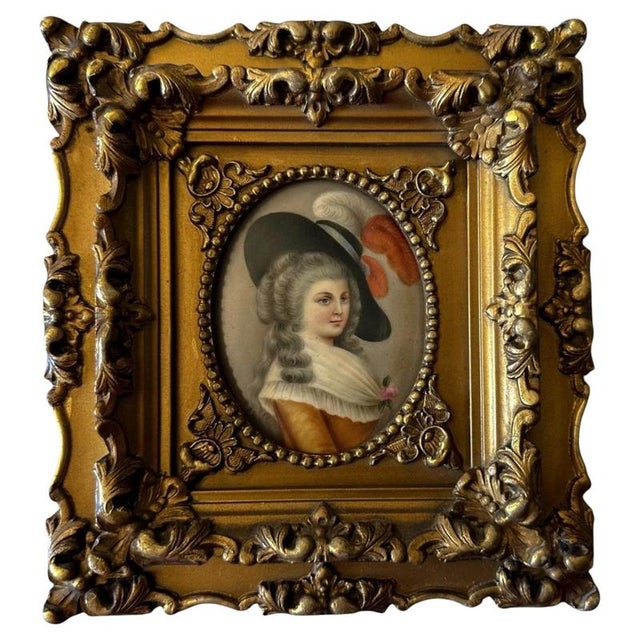 Black Portrait of Duchess of Devonshire Georgina, Porcelain For Sale - Image 8 of 8
