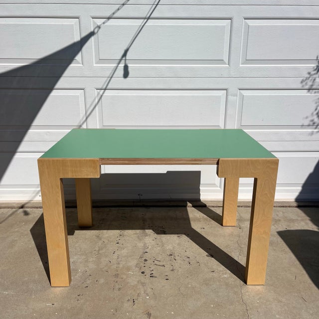 Turquoise Custom-Made Modern Table / Writing Desk For Sale - Image 8 of 11