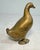 Metal Antique 1900's Ac Williams Hand Painted Cast Iron Gold Duck Goose Still Bank For Sale - Image 7 of 10