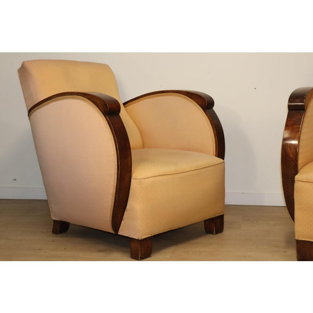 Textile Art Deco Armchairs, 1940s, Set of 2 For Sale - Image 7 of 18