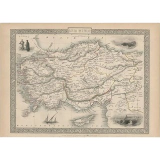 Antique Map of Asia Minor by J. Tallis, 1851 For Sale