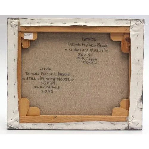 Contemporary Still Life with a Mouse, Oil on Canvas, 21st Century For Sale - Image 3 of 4