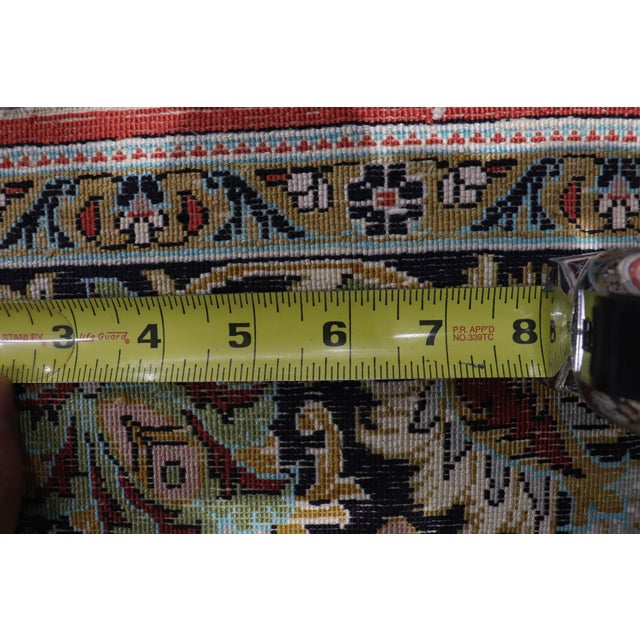 Mid 20th Century Zabihi Collection Persian Silk Qum Carpet For Sale - Image 4 of 10
