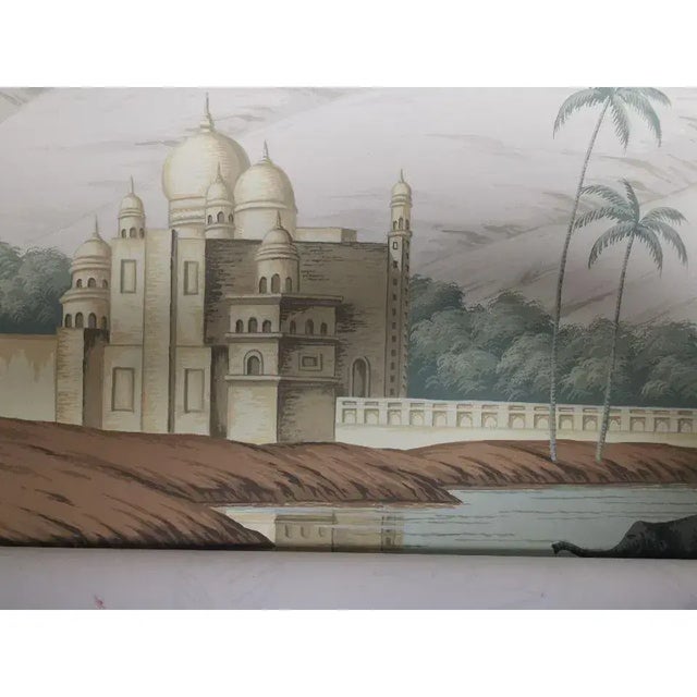 Blue 36" * H96" * 13ps, Eearly View of India Panoramic Wallpaper, 13-Panel Panoramic Set (Sold Per Panel) For Sale - Image 8 of 13