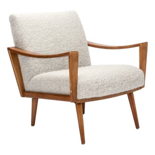 Vintage Armchair in Walnut Wood, 1960s For Sale