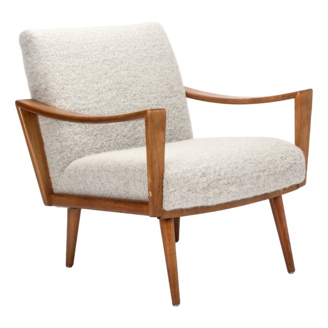 Vintage Armchair in Walnut Wood, 1960s For Sale