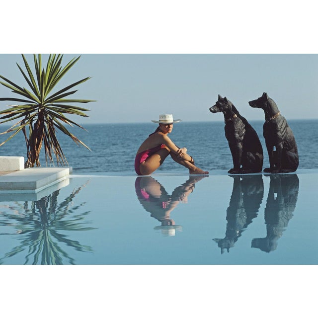 Pantz Pool by Slim Aarons Laura Hawk, assistant to the photographer, relaxes by the pool at El Rincon, the von Pantz'...