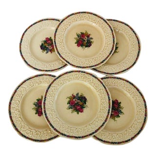 Vintage English Crown Ducal Gainsborough Plates- Set of 6 For Sale