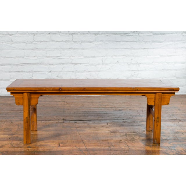 Early 20th Century Early 20th Century Chinese Wooden Carved Spandrel Cocktail Table For Sale - Image 5 of 13