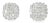 Traditional 14K White Gold Pave Diamond Stud Earrings Estate For Sale - Image 3 of 3
