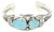 Late 20th Century Southwestern Navajo Turquoise and Sterling Silver Cuff Bracelet by Delbert Chatter For Sale