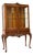 Queen Anne Burr Walnut Display Cabinet, 1930s For Sale