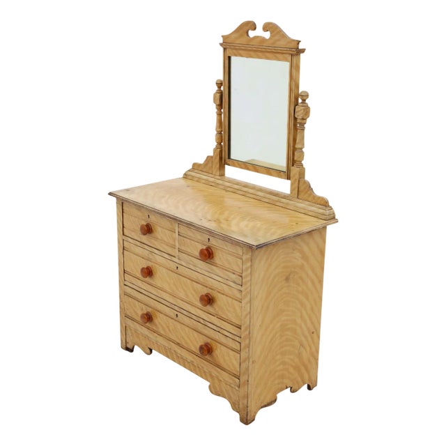 Antique Scumble Glazed Dressing Table, 1900s For Sale