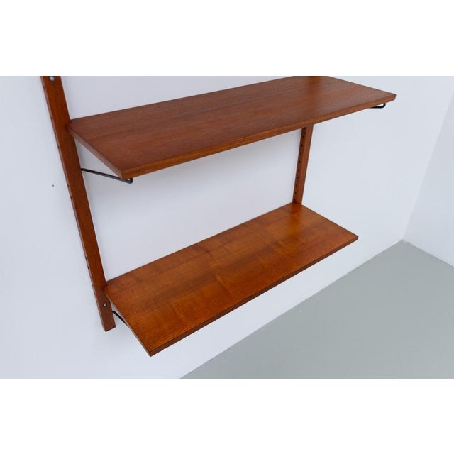 Vintage Danish Wall-Mounted Teak Shelving System, 1960s For Sale - Image 6 of 18