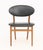 Grete Jalk (Danish, 1920-2006) for Jacob Kjaer Teak Side Chair, with black leather upholstered seat on four tapered legs,...
