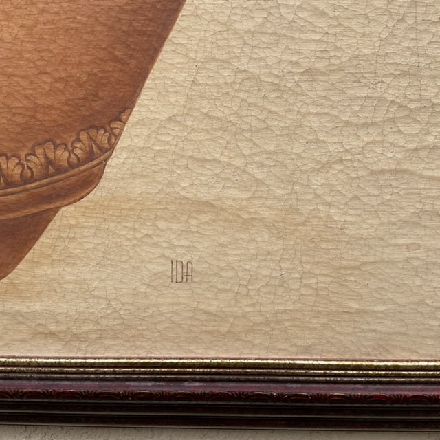 Beige Vintage Coastal Monumental Original Oil Painting on Canvas For Sale - Image 8 of 11