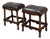 Ambella Home Collection Barley Twist Leather Stools, Pair For Sale