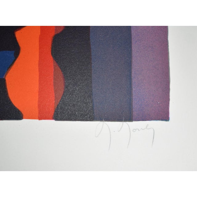 1980s Marcel Mouly Hand Signed Lithograph La Guitare Noire For Sale - Image 4 of 5