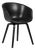 Dining Chairs Model AAC22 in Black Stained Oak and Black Silk Aniline Leather from Hay For Sale