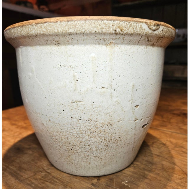 Antique Stoneware Salt-Glazed Crock For Sale In Charlotte - Image 6 of 10