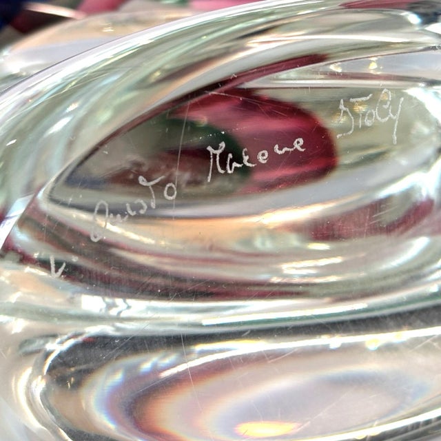 Transparent Luigi Onesto Itallian Blown Art Glass Fish Sculpture For Sale - Image 8 of 8