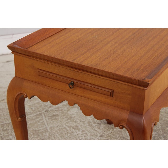 Wood Bench Made Hand Crafted Mahogany Tea Table For Sale - Image 7 of 14
