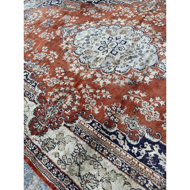 Vintage Sino Qom Silk Rug, 1990s For Sale - Image 16 of 18