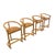 Remarks: Set of four vintage bar stools by Allmilmö, Germany 1980s. Oak frames and plywood seats. All in good condition...