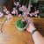 Mid-Century Modern VTG Glass Pink Cherry Blossom Flowers Leaves Bonsai Tree 12" Tall 4.5" Round MCM For Sale - Image 3 of 16
