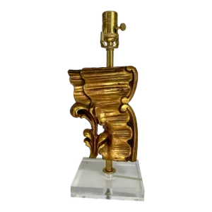 Antique European Carving Fragment Lamp