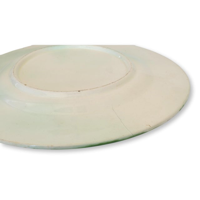 Antique French Majolica Artichoke Plates, Set of 4 For Sale In Los Angeles - Image 6 of 11