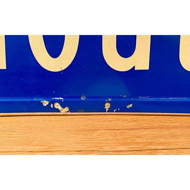 1980s Vintage Original "Dartmouth Ave." Metal Street Sign For Sale - Image 5 of 11