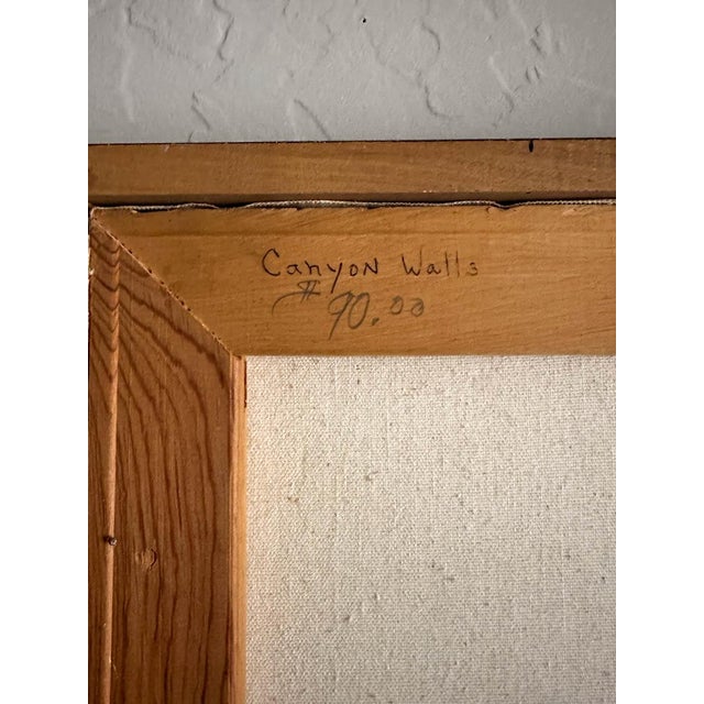 Original Abstract Painting 'Canyon Walls' by Muriel Shannon, Ca. 1970 For Sale - Image 12 of 12