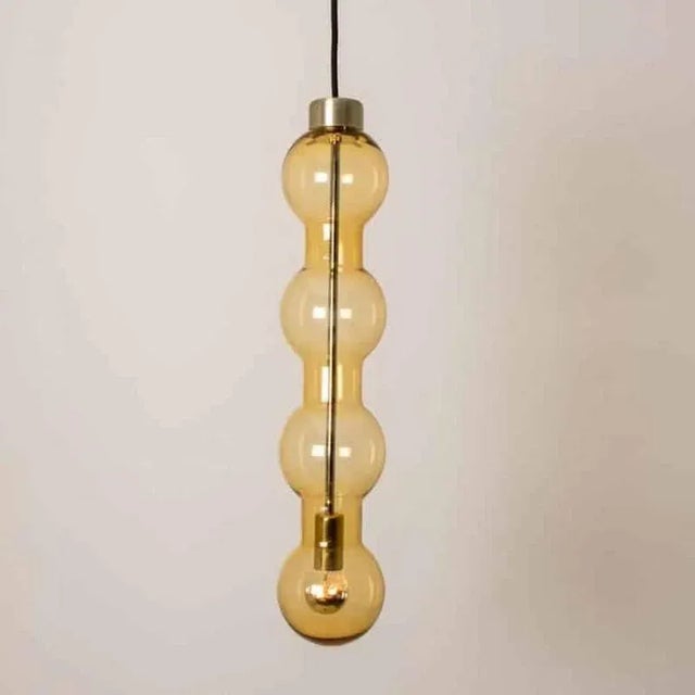 Glass Amber Pendant Light, 1960s For Sale - Image 13 of 13