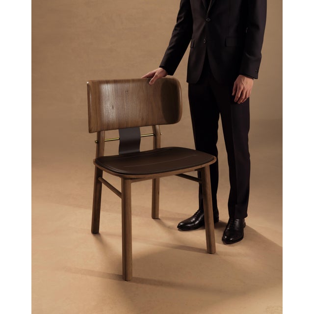 Textile Arthur Dining Chair by Wood Tailors Club For Sale - Image 7 of 18