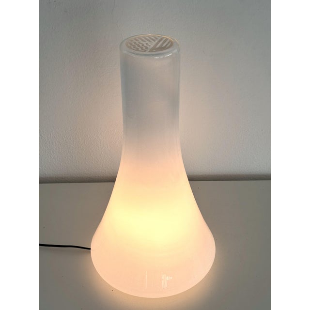 Vintage Italian Table Lamp in Glass by Angelo Mangiarotti, 1990 For Sale - Image 15 of 18